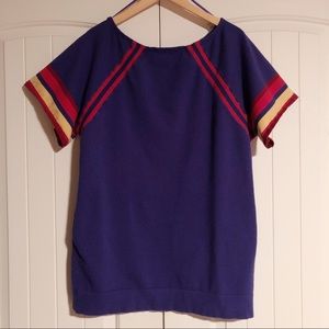 Free People purple short sleeve sweater